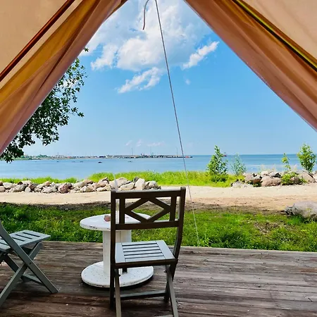 Private Sunset Off-grid Tent With Outdoor Wc And Cold Shower Virtsu